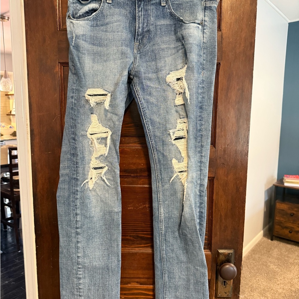 Men’s Express Distressed Blue Jeans